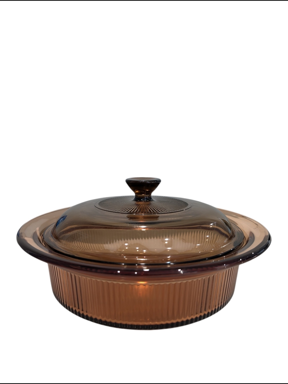 Vintage Vision Corning Ware V-31-B 1 Qt Amber Glass Covered Casserole Dish W/Lid